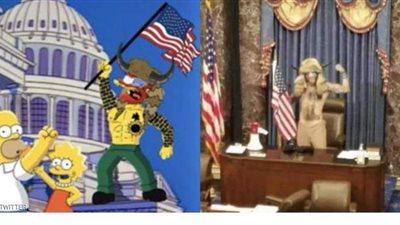 عائلة سمبسون.. كيف تنبأ المسلسل الكرتوني بليلة الفوضى الخلاقة في واشنطن