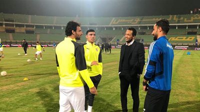 لقاء الشقيقين علاء قبل مواجهة الزمالك والجيش | صور