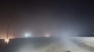 تصادم 5 سيارات على طريق المنصورة جمصة الدولي بسبب الشبورة