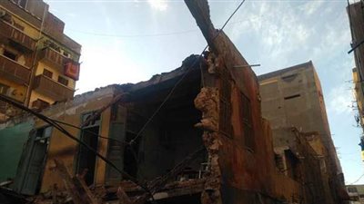 انهيار جزئي لعقار سكني خالى من السكان ببولاق أبو العلا