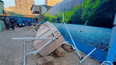 إزالة مقهى متعدي على حرم الري ببولاق الدكرور| صور