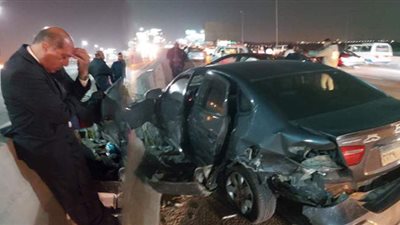 كان رايح قناة الأهلي.. نجاة علاء نبيل من حادث مروع بالطريق الدائري | صور