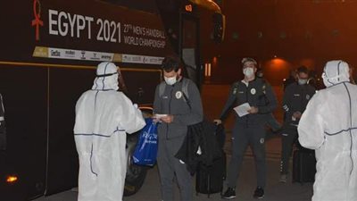 وصول بعثة منتخب الأرجنتين المشاركة ببطولة كأس العالم لليد مطار القاهرة | صور