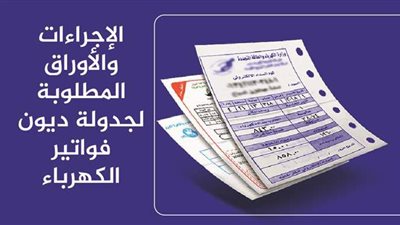 الإجراءات والأوراق المطلوبة لجدولة ديون فواتير الكهرباء| إنفو جراف