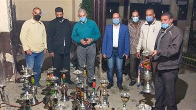 رفع الإشغالات ومصادرة 64 شيشة بالشرقية