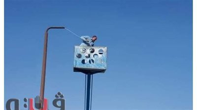 إحلال وتجديد أعمدة الكهرباء وتغيير كشافات الإنارة برأس غارب | صور