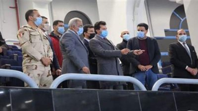 وزير الرياضة يتفقد إستاد القاهرة ويشهد بروفة افتتاح بطولة العالم لليد