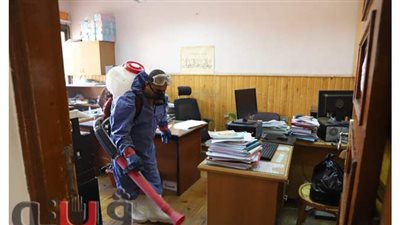 استمرار عمليات التعقيم والتطهير بجامعة عين شمس