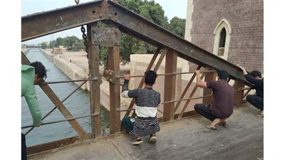 بدء أعمال ترميم وصيانة كوبري محمد علي الأثري بالقناطر الخيرية