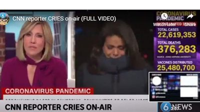 في بث مباشر.. مراسلة قناة أمريكية تنهار من البكاء بسبب جنازات ضحايا كورونا | فيديو