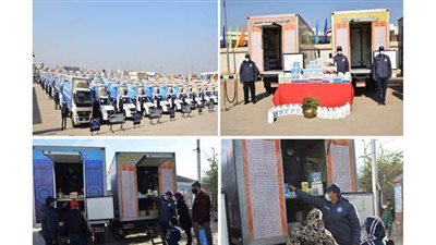 القوات المسلحة تقوم بتوزيع المواد المطهرة والسلع الغذائية المخفضة بالمناطق كثيفة السكان