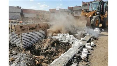 إزالة 8 حالات تعد على الأراضي الزراعية في المنيا