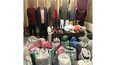 تفاصيل ضبط مصنع لتصنيع التامول والترامادول.. المتهمون خططوا لإغراق الأسواق بالمواد المخدرة.. العثور على7 تماثيل أثرية وأسلحة وحشيش وأفيون | فيديو وصور