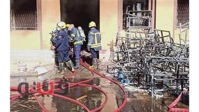 8 صور ترصد آثار حريق مخزن الصحة في العباسية