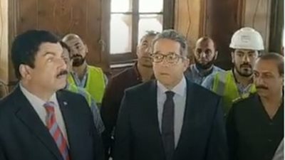 وزير الآثار يتفقد أعمال ترميم قصر محمد على بشبرا الخيمة (صور)