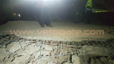 بالصور.. انهيار منزل مخالف بـ«الفوال» في الفيوم