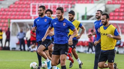 مران قوي للاعبي الأهلي الغائبين عن رحلة غينيا