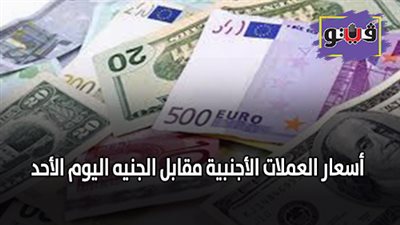 اسعار العملات الأجنبية مقابل الجنيه اليوم الأحد