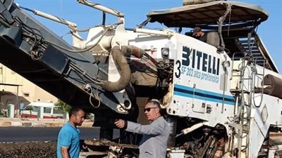 رئيس مدينة طور سيناء يتفقد أعمال تطوير شارع الشهيد أحمد حمدي