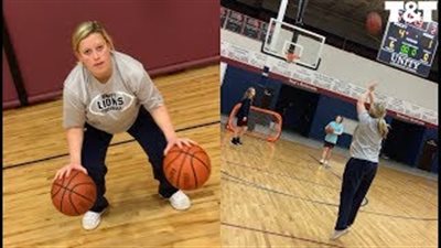 امرأة تستعرض مهاراتها في كرة السلة قبل ساعات من إنجاب طفلها (فيديو)