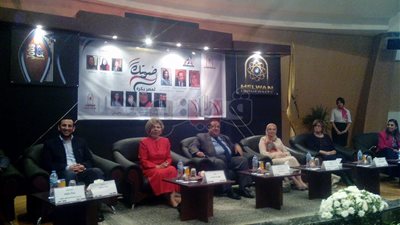 مشيرة خطاب تحتفل باليوم العالمي للمرأة في جامعة حلوان (صور)