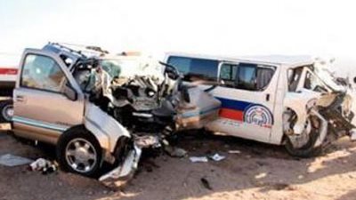 مصرع عامل وإصابة 3 في حادث تصادم على الطريق الصحراوي بسوهاج