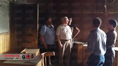بالصور.. وزير التعليم العالي يتفقد حريق 