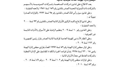 بدء العمل بتعديلات قواعد الخبرة للقائمين على إدارة الشركات المالية