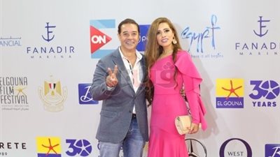 مدحت صالح ونسرين طافش في العرض الخاص لـ