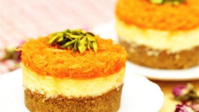 طريقة عمل تشيز كيك الكنافة