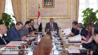 بالصور.. محلب يبحث تطوير مصانع الغزل بالمحلة