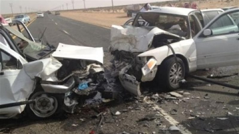 حادث تصادم سيارتين