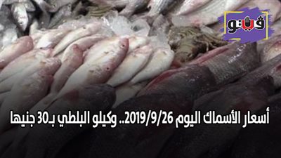 اسعار الأسماك اليوم 2019/9/26.. وكيلو البلطي بـ30 جنيها