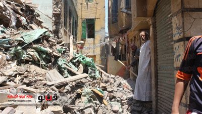 بالصور.. انهيار عقار ببولاق أبو العلا