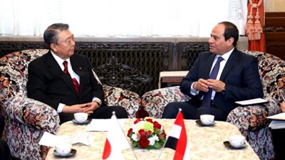 السيسي يستعرض تطورات الأوضاع المصرية مع التليفزيون الياباني