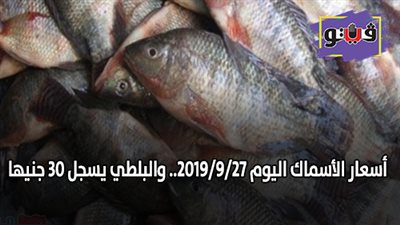 اسعار الأسماك اليوم 2019/9/27.. والبلطي يسجل 30 جنيها