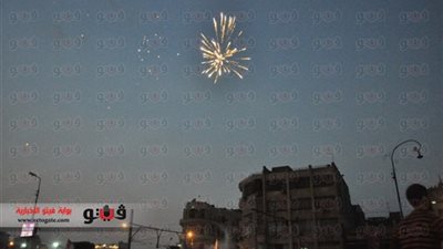 ألعاب نارية وشماريخ احتفالًا بذكرى أكتوبر بـ