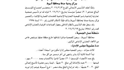 ملخص الجمعية الإنتاجية للخدمات المعمارية بأسيوط