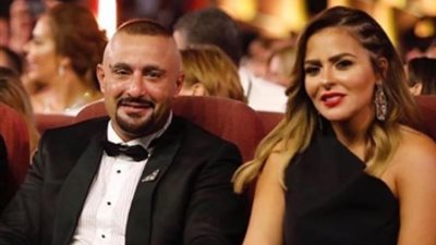 أحمد السقا ينشر صورة رومانسية مع زوجته من ختام مهرجان الجونة