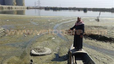 بالصور.. انخفاض حاد في مياه بحيرة مريوط