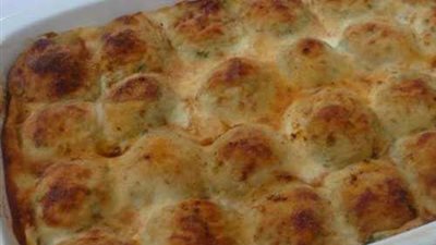 صينية بطاطس بالشاورما والبشاميل من مطبخ الشيف منال العالم