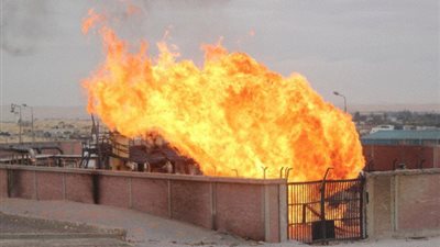 انفجار خط غاز بالتجمع الخامس