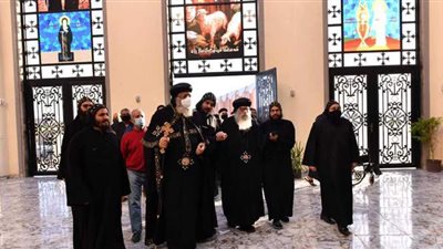 البابا تواضروس يدشن الكاتدرائية الجديدة بدير القديس مكاريوس بجبل القلالي اليوم