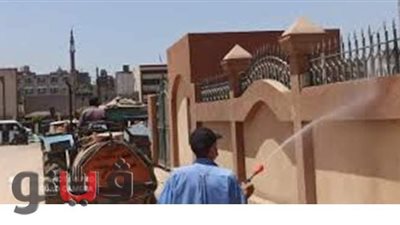 المجتمع المدني يعقم مستشفى الصدر وحميات الزقازيق