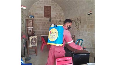 تطهير وتعقيم قلعة قايتباي بالإسكندرية لمواجهة فيروس كورونا