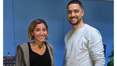 حسن الشافعي رفقة دينا الشربيني في كواليس عمل فني جديد