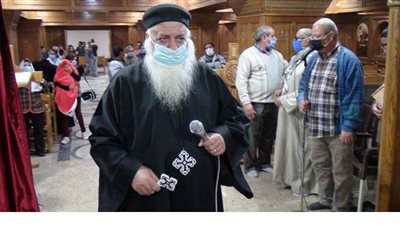 وسط إجراءات احترازية... 20 صورة ترصد صلاة أول عشية بكنيسة يوحنا المعمدان بالاقصر