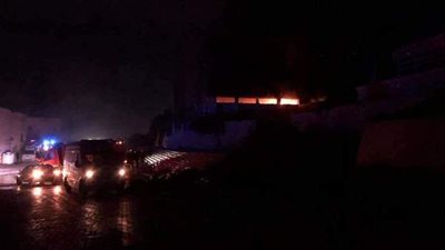 أول صور من موقع انفجار مخازن الذخيرة بالأكاديمية البحرية في طرابلس