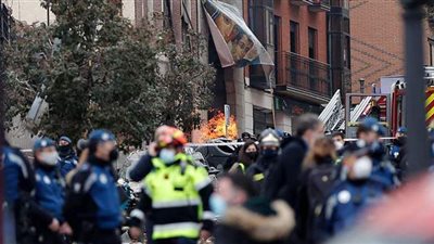 تفاصيل انفجار هائل هز العاصمة الإسبانية مدريد| فيديو وصور