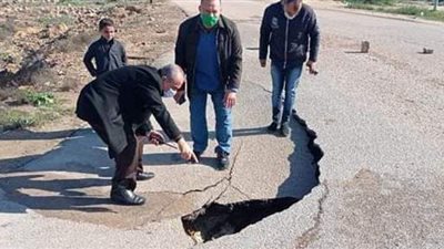 هبوط أرضي جديد ببرج العرب في الإسكندرية | صور